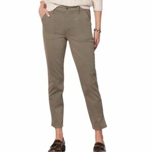 Evereve Payton‎ Utility Ankle Slit Pant in Olive Green Size 24